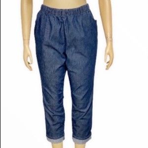Chic Jean’s 90s relaxed mom Jeans elastic waist size 16P